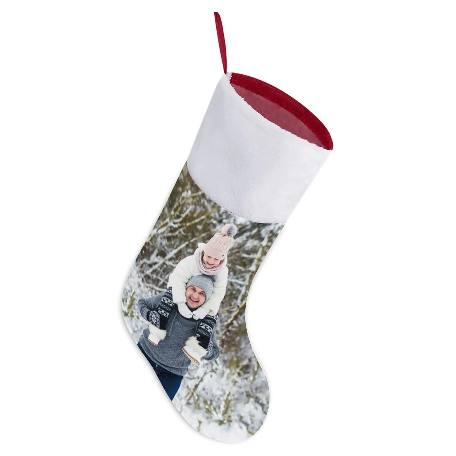 16.5in(L) Super Size-Custom Family's Photo Christmas Stocking