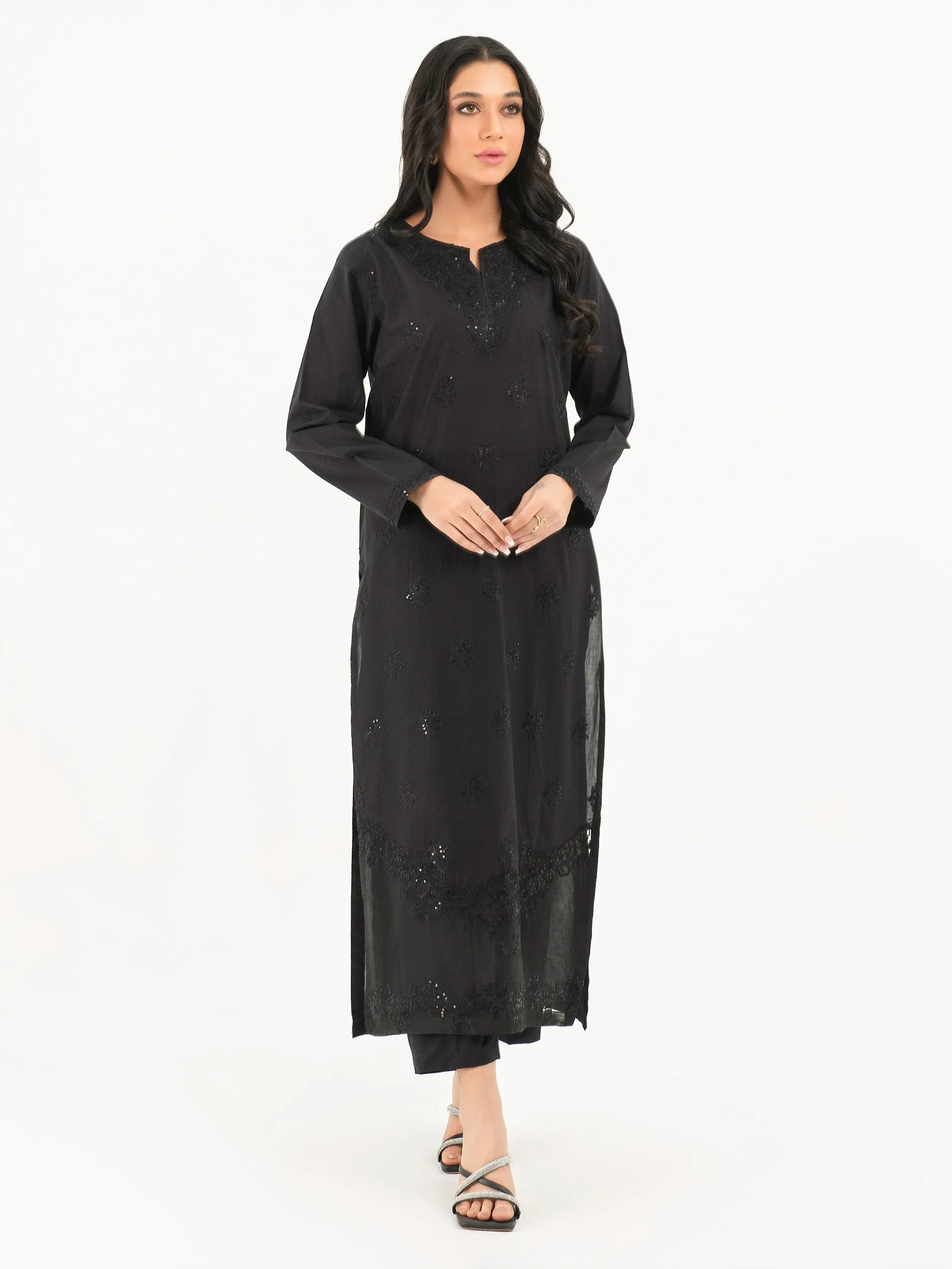 2 Piece Cambric Suit-Embroidered (Pret)