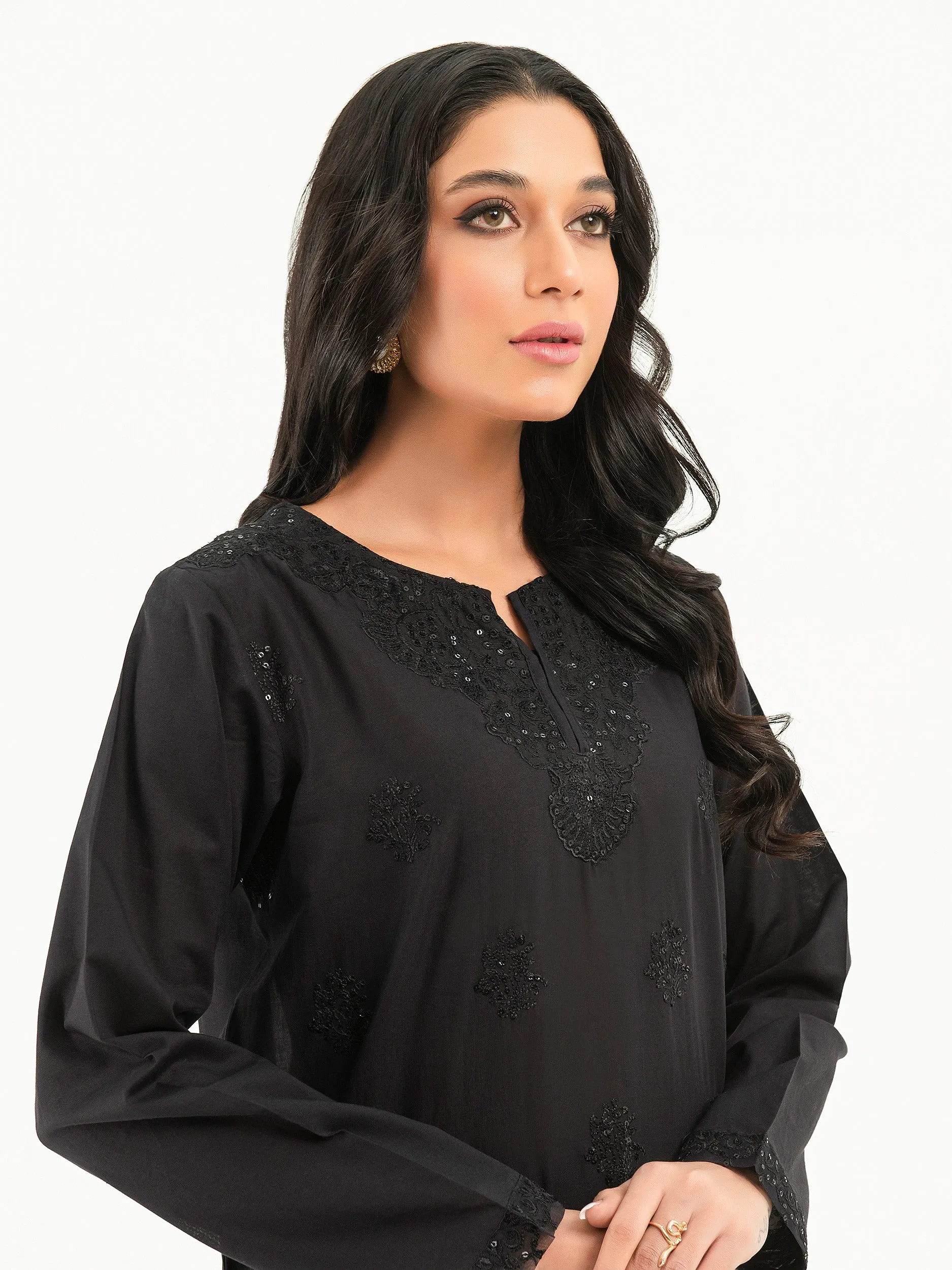 2 Piece Cambric Suit-Embroidered (Pret)