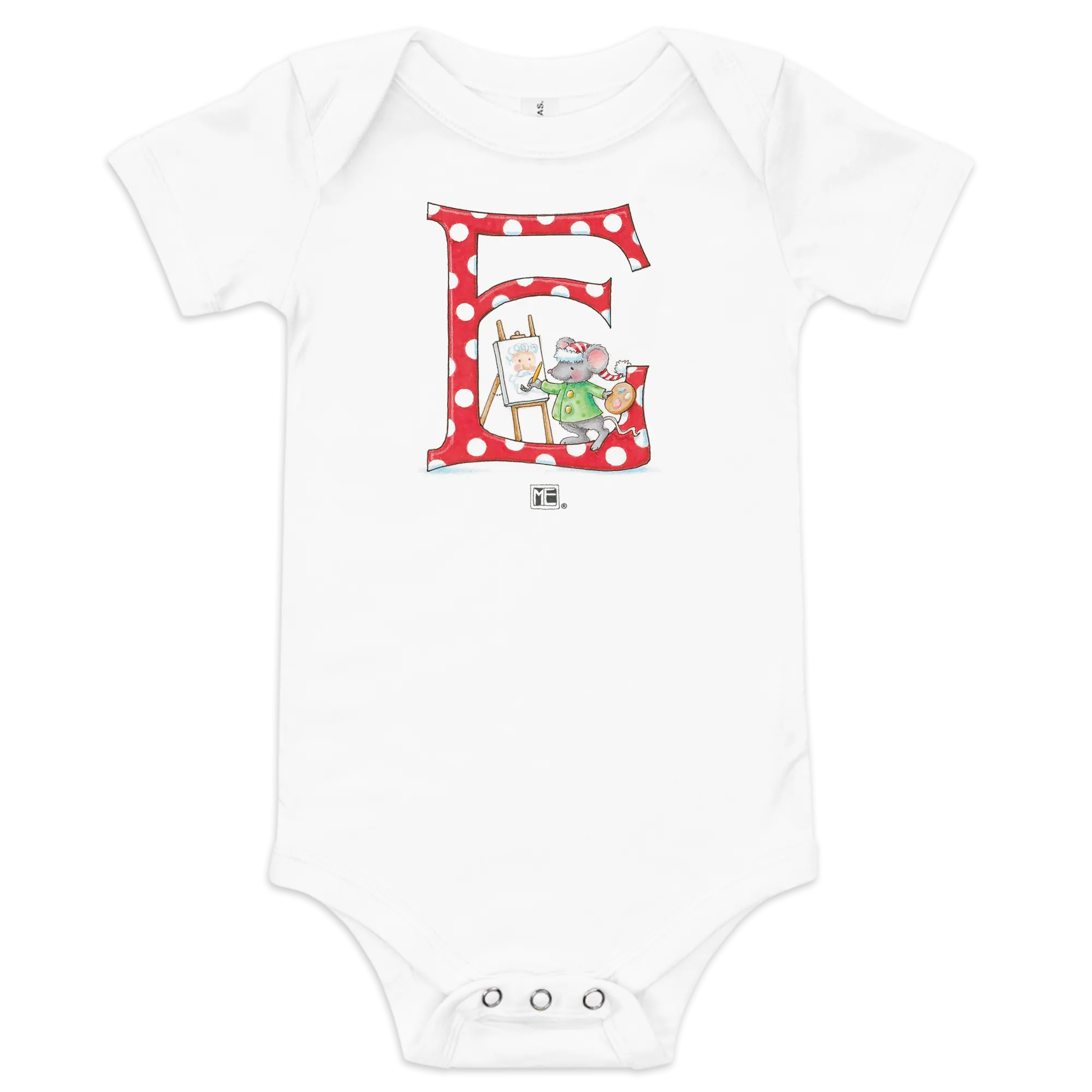 A Merry Little Christmas Letter E Infant Bodysuit