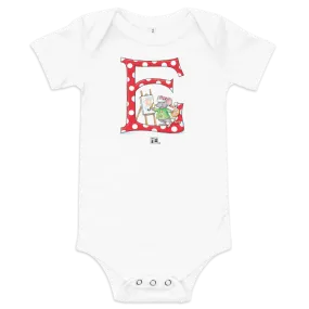 A Merry Little Christmas Letter E Infant Bodysuit