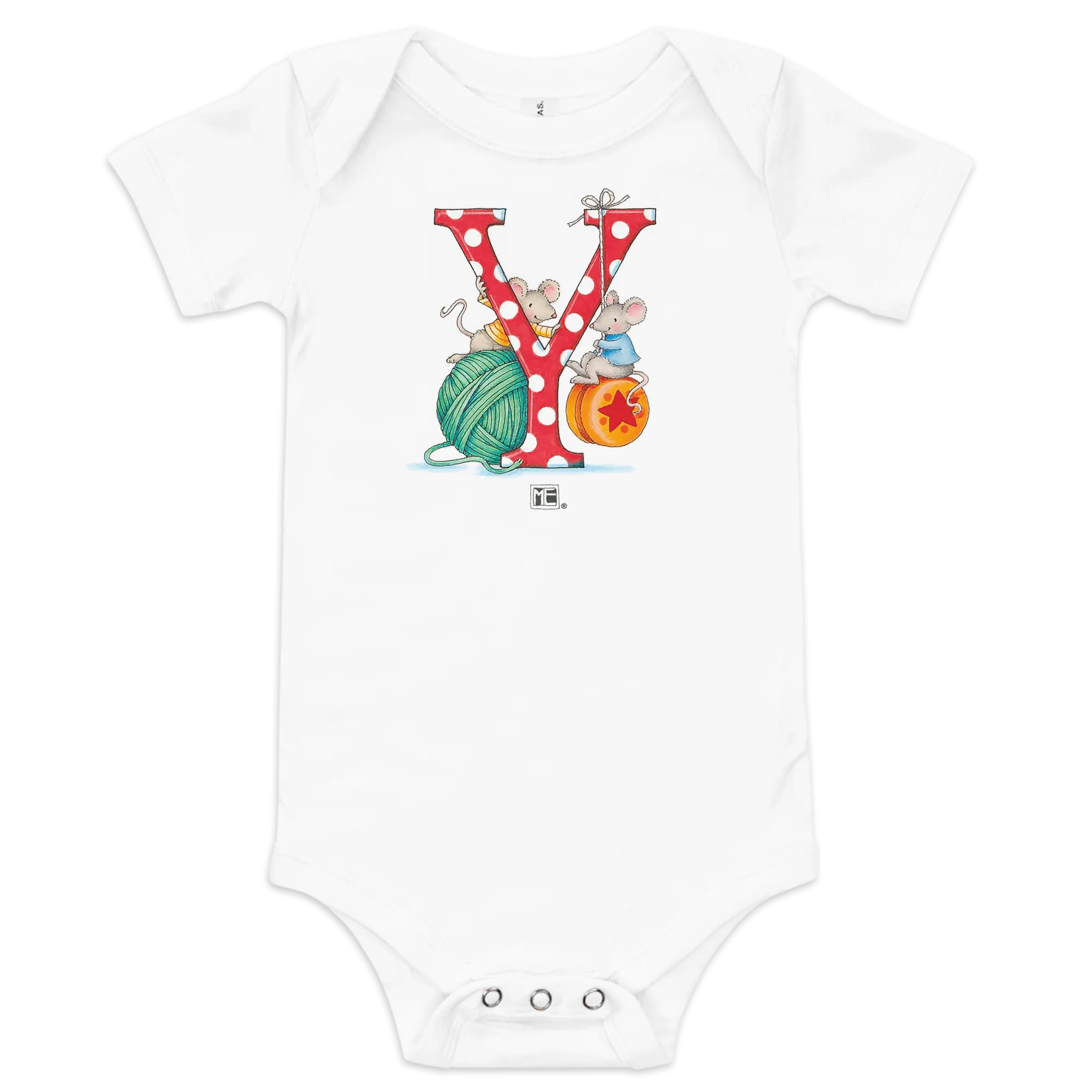A Merry Little Christmas Letter Y Infant Bodysuit