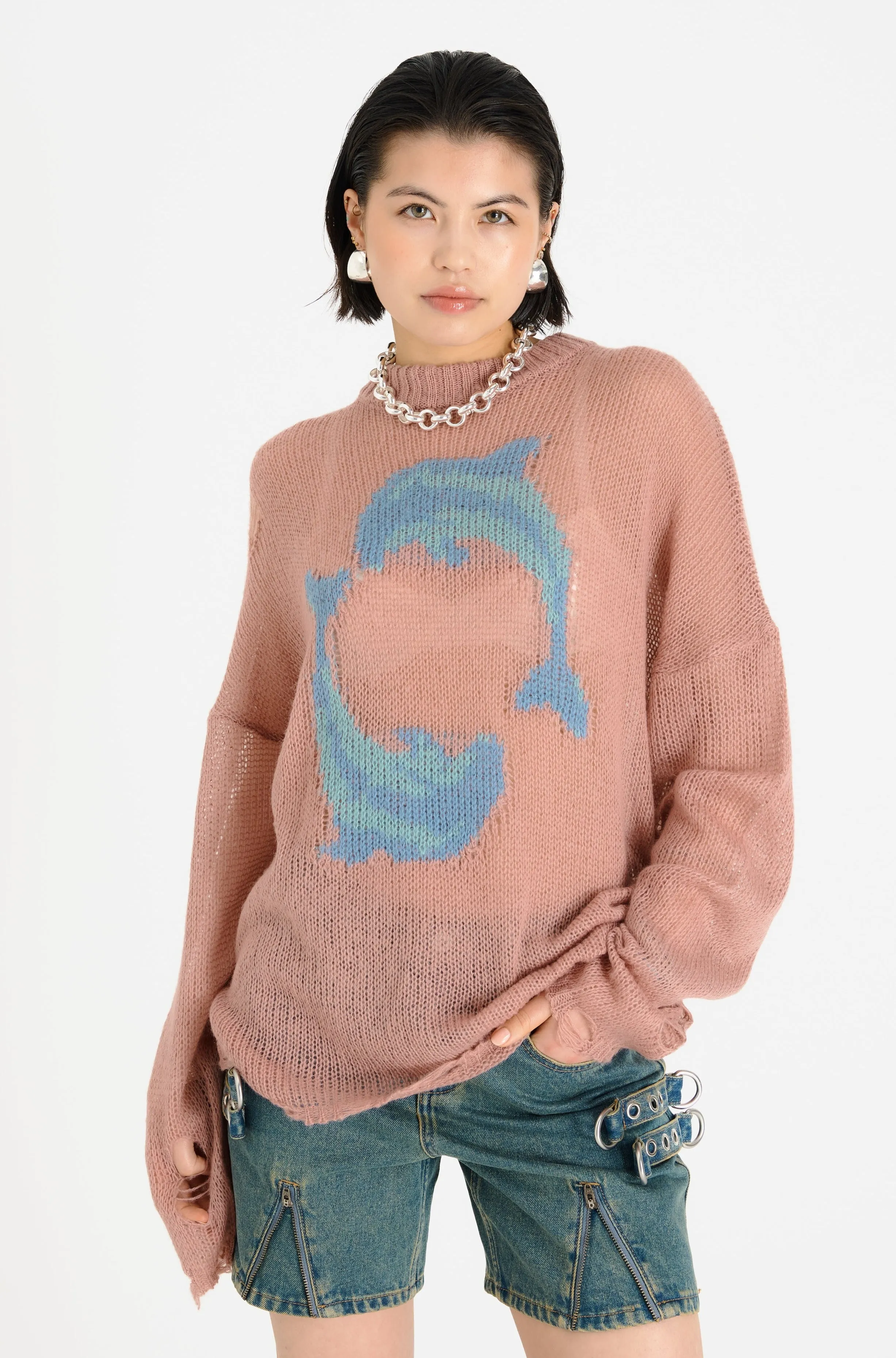 Aqua Graphic Knit