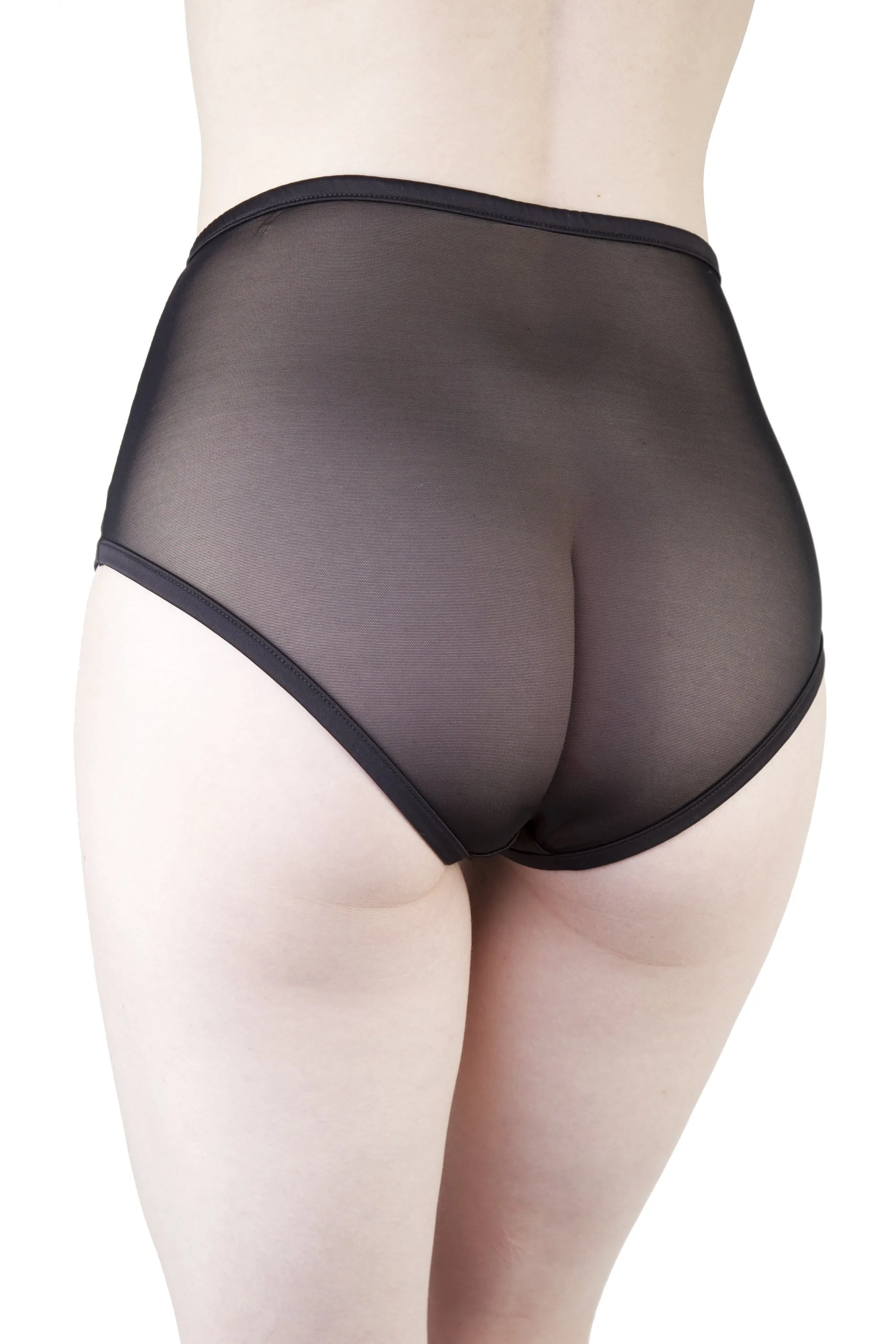 Bernadette Black Corset Front High Waist Brief