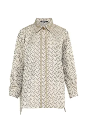 Bimu Jacquard Basic Shirt - Brown