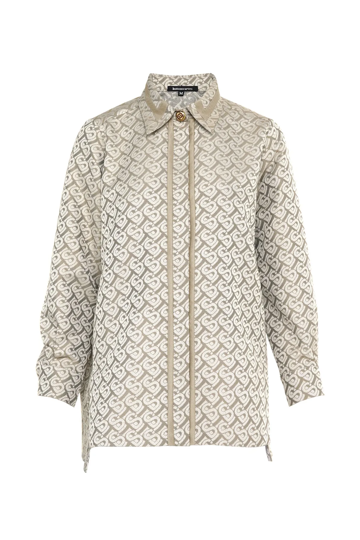 Bimu Jacquard Basic Shirt - Brown