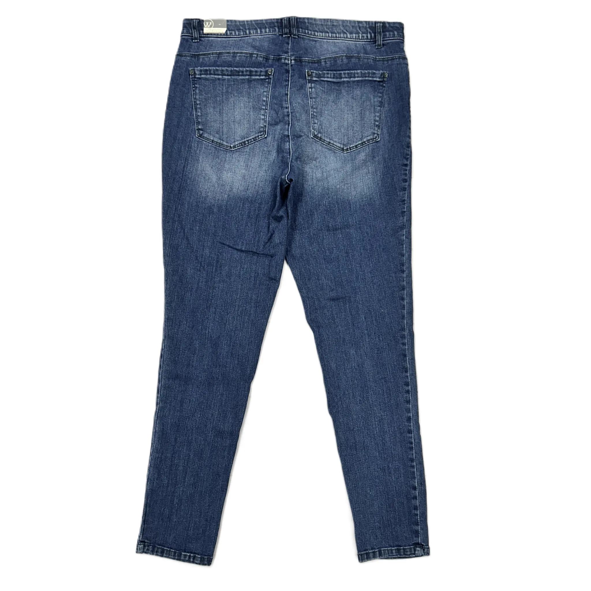 Blue Denim Jeans Skinny By Wit & Wisdom, Size: 14