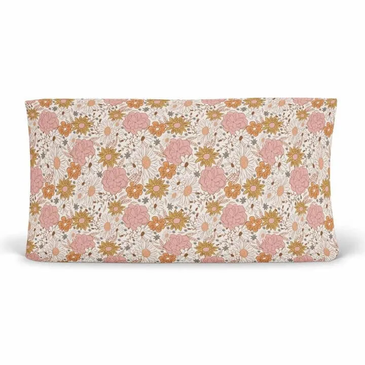 Boho Floral Changing Pad Cover