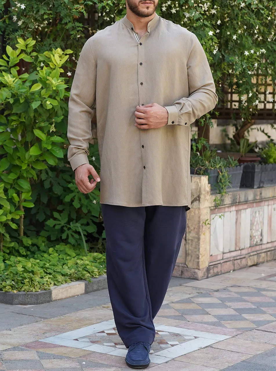 Button Placket Trim Shirt