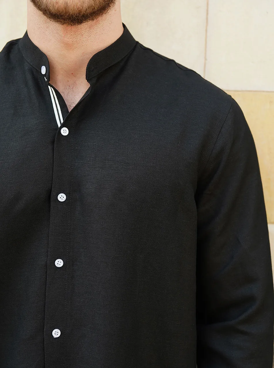 Button Placket Trim Shirt