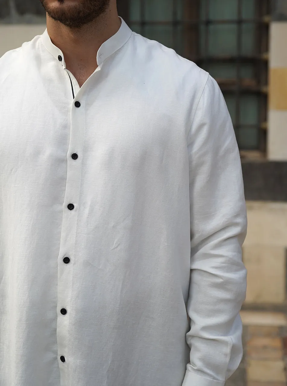 Button Placket Trim Shirt