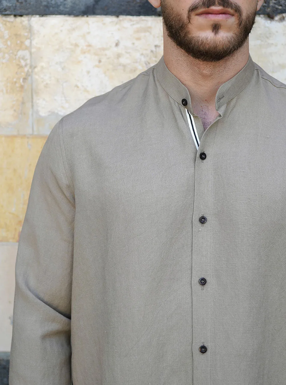 Button Placket Trim Shirt