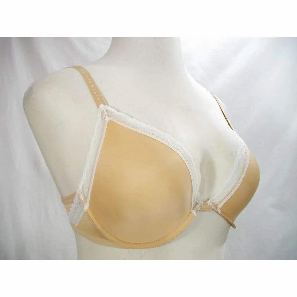 Calvin Klein QF1418 Signature Unlined Plunge Underwire Bra 32C Nude