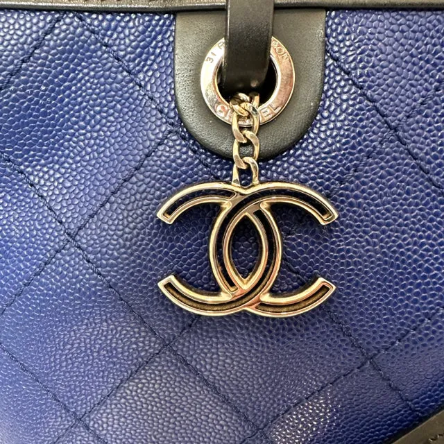 CHANEL Blue Caviar Tote Handbag