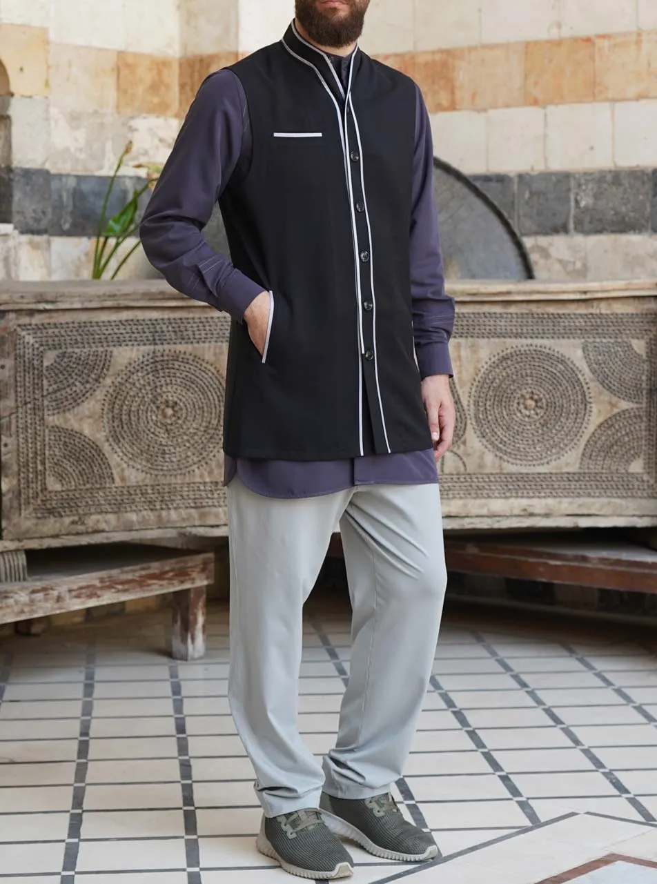 Contrast Trim Waistcoat
