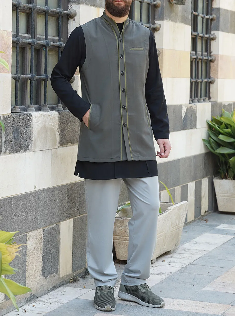 Contrast Trim Waistcoat