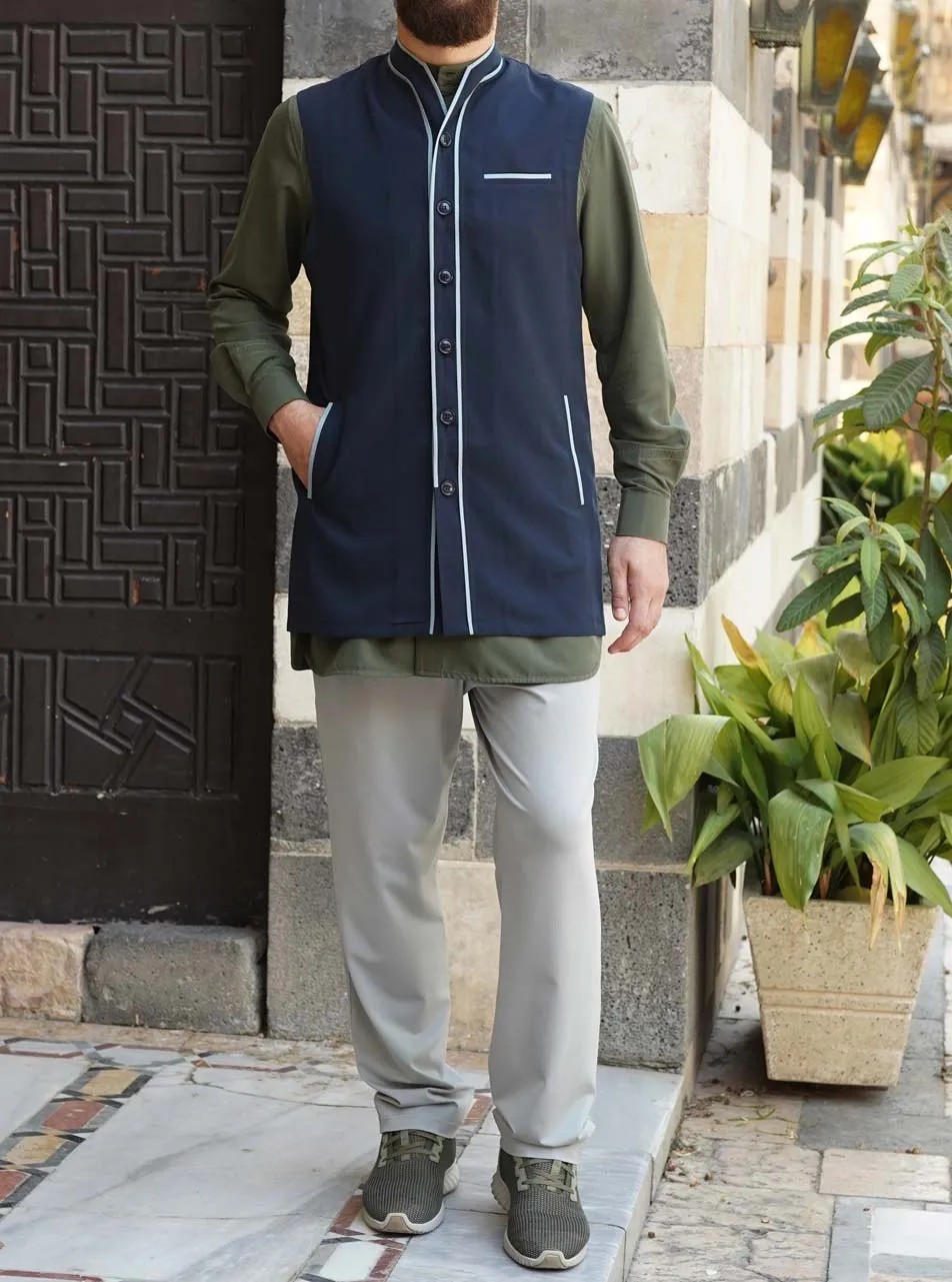 Contrast Trim Waistcoat