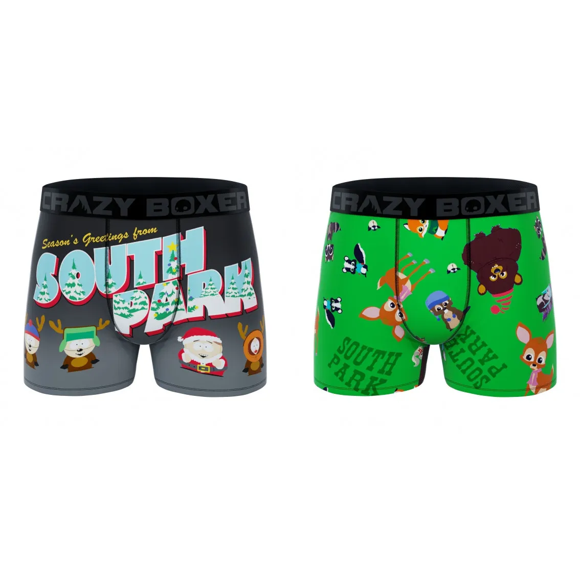 CRAZYBOXER South Park Season's Greetings Men's Boxer Briefs (2 pack)