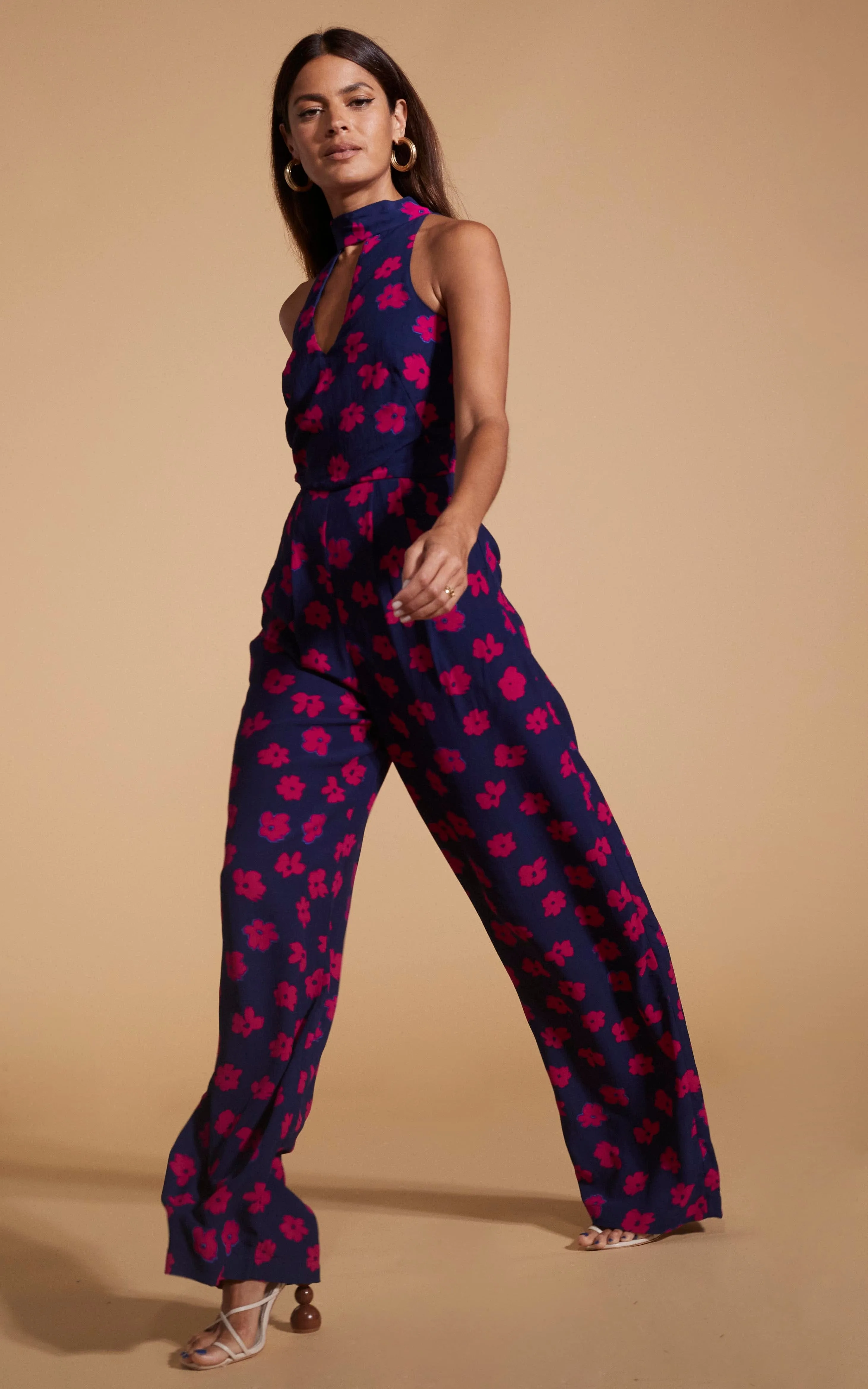 Cypress Jumpsuit In Pink Daisy