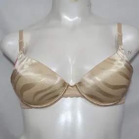DISCONTINUED Maidenform 7122 One Fabulous Fit Jacquard Satin Underwire Bra 34B Gold NWT