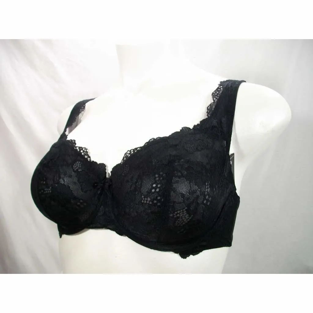 Felina 110026 Monica Unlined Semi Demi Underwire Bra 38D Black