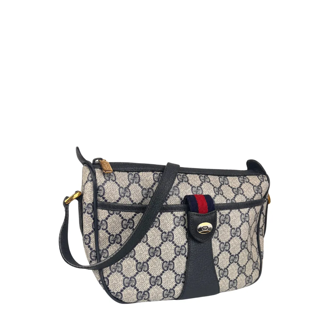 Gucci Navy GG Supreme Crossbody
