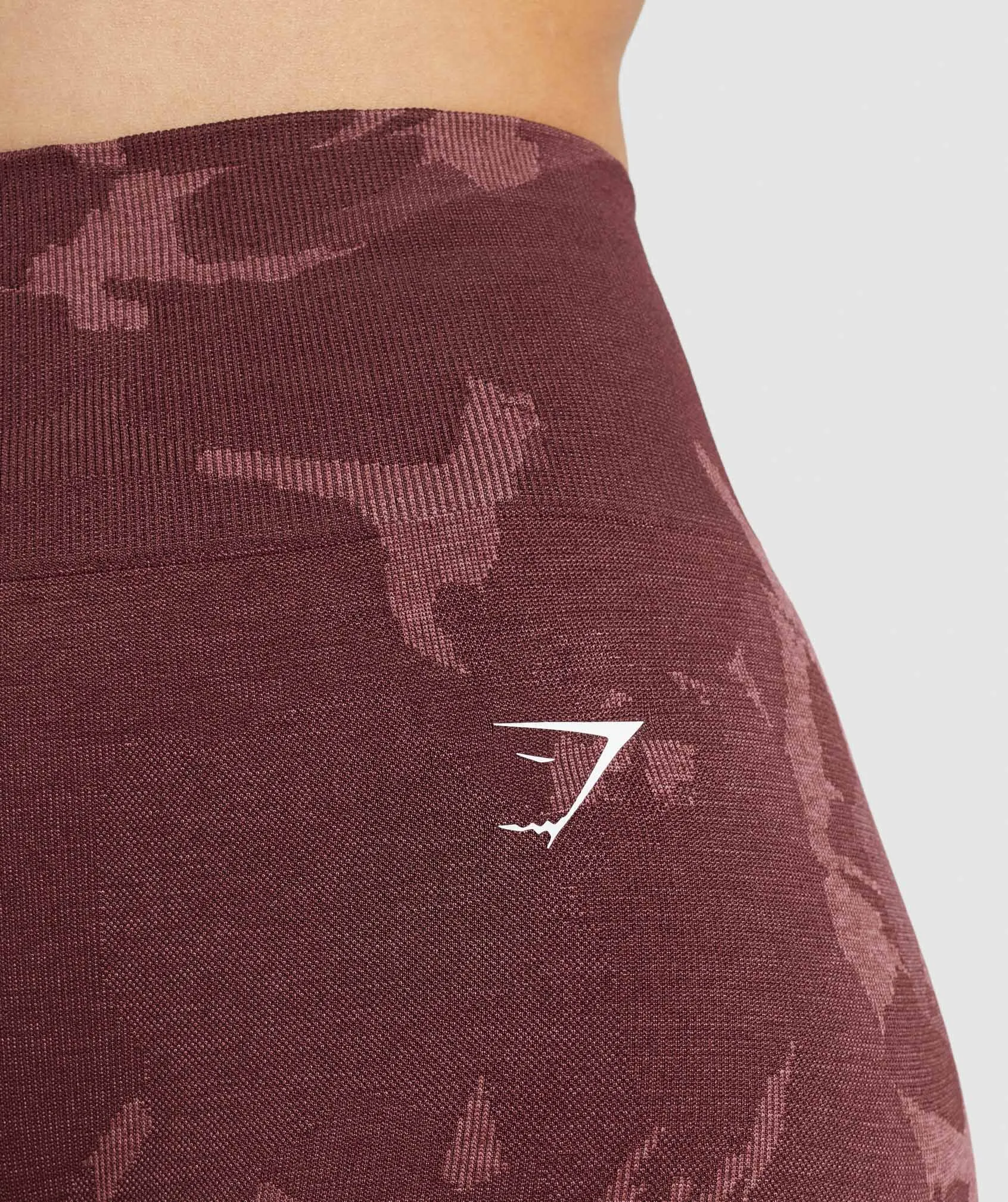 Gymshark Adapt Camo Seamless Shorts - Savanna | Cherry Brown