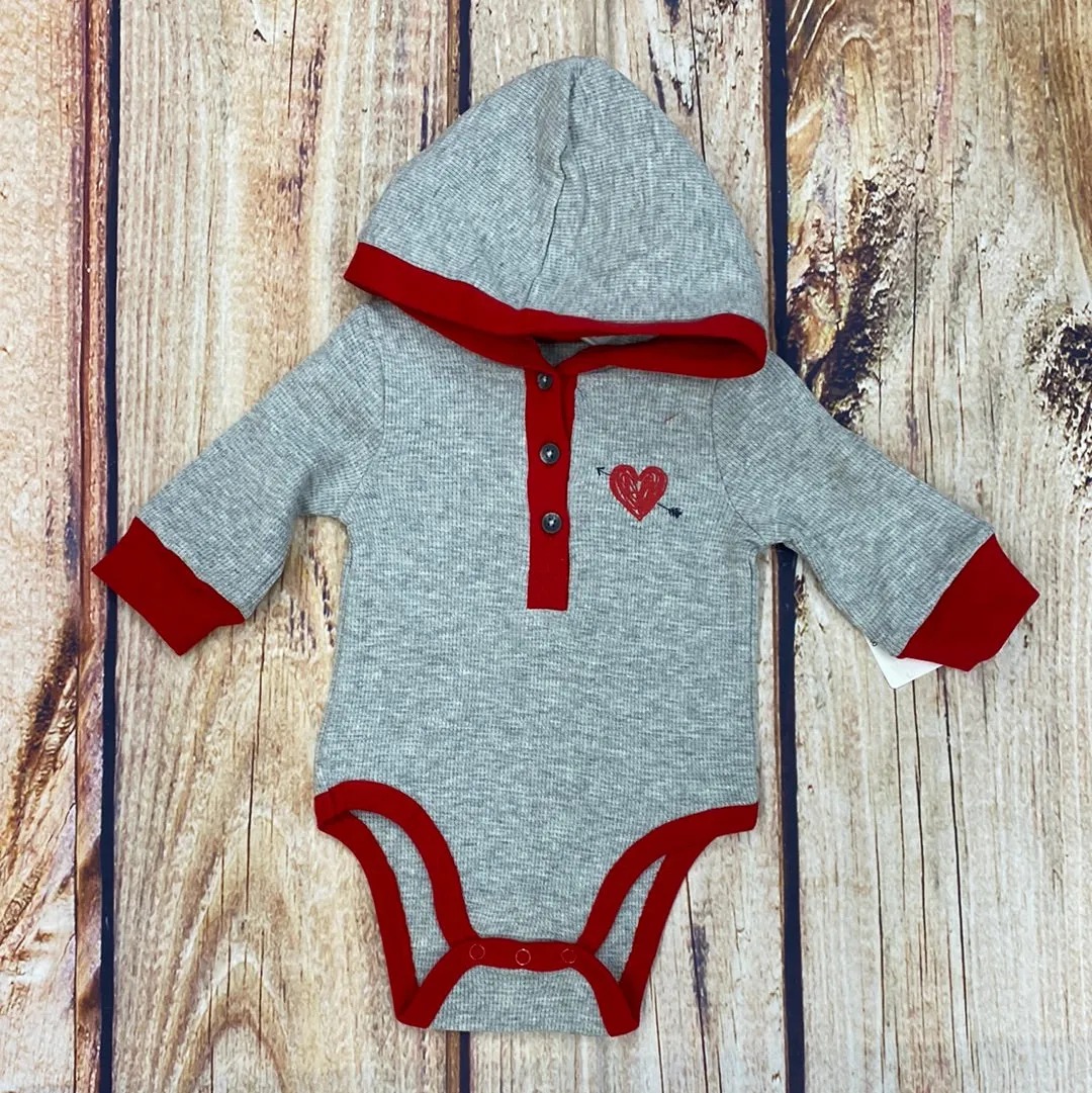 LITTLE ME VALANTINE GRAYHOODED ONSIE SET