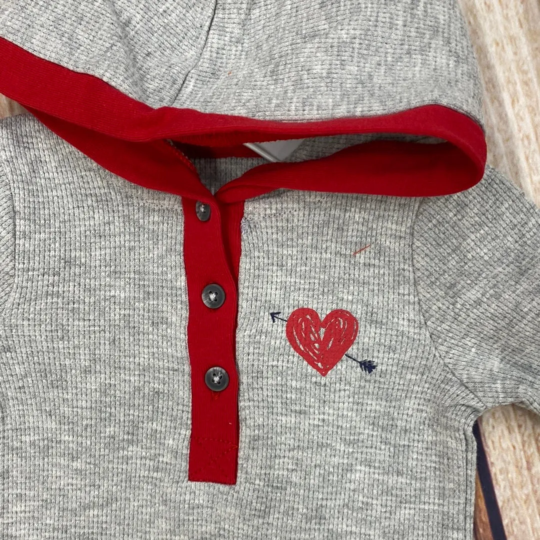 LITTLE ME VALANTINE GRAYHOODED ONSIE SET