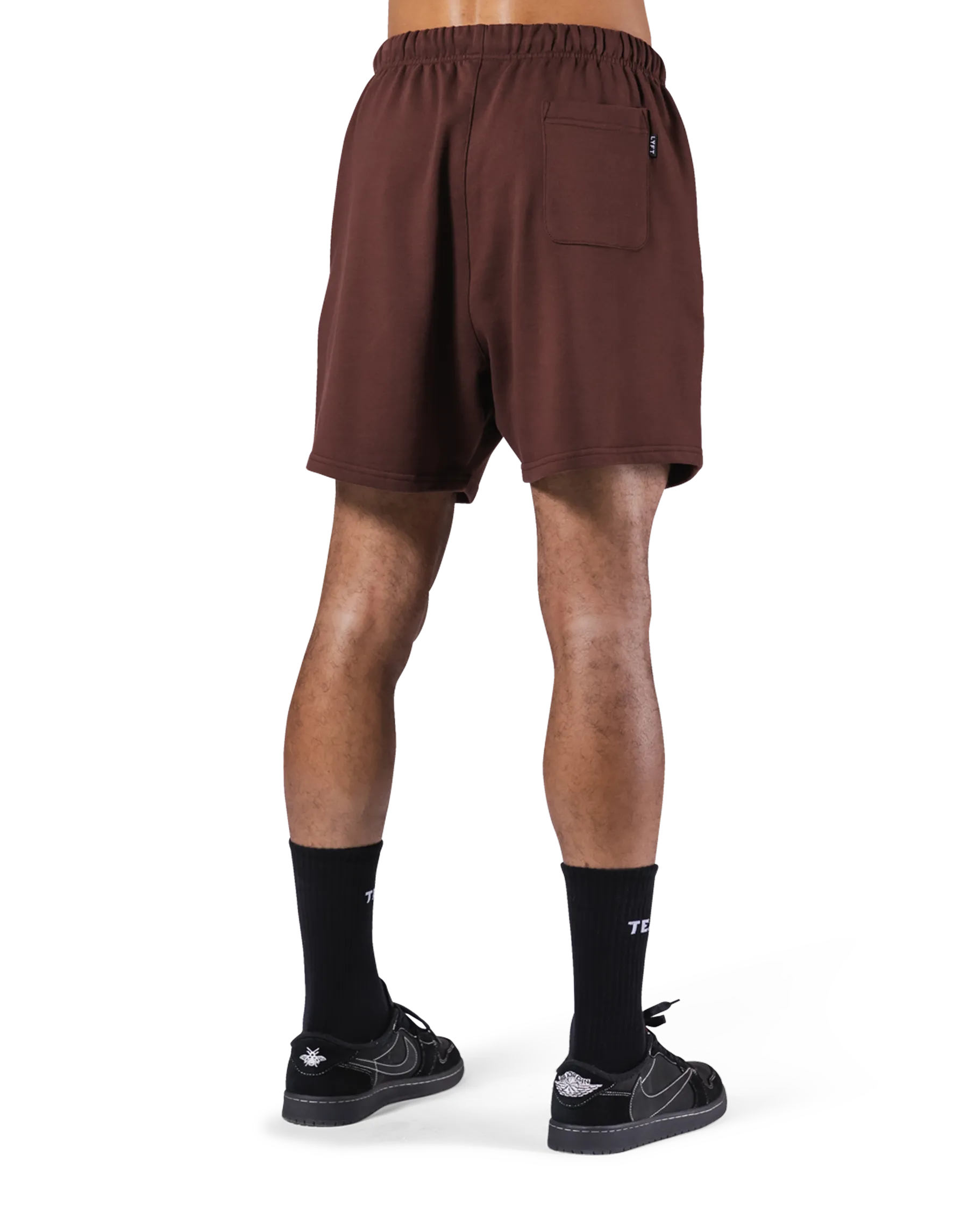 Logo Wappen Sweat Shorts - Brown
