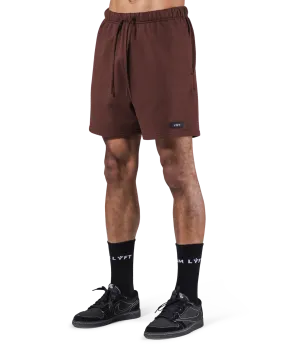 Logo Wappen Sweat Shorts - Brown