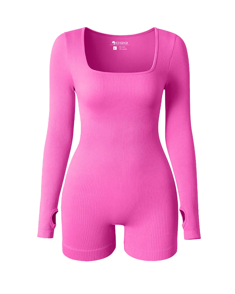 Long Sleeve Square Neck  Jumpsuits Rompers