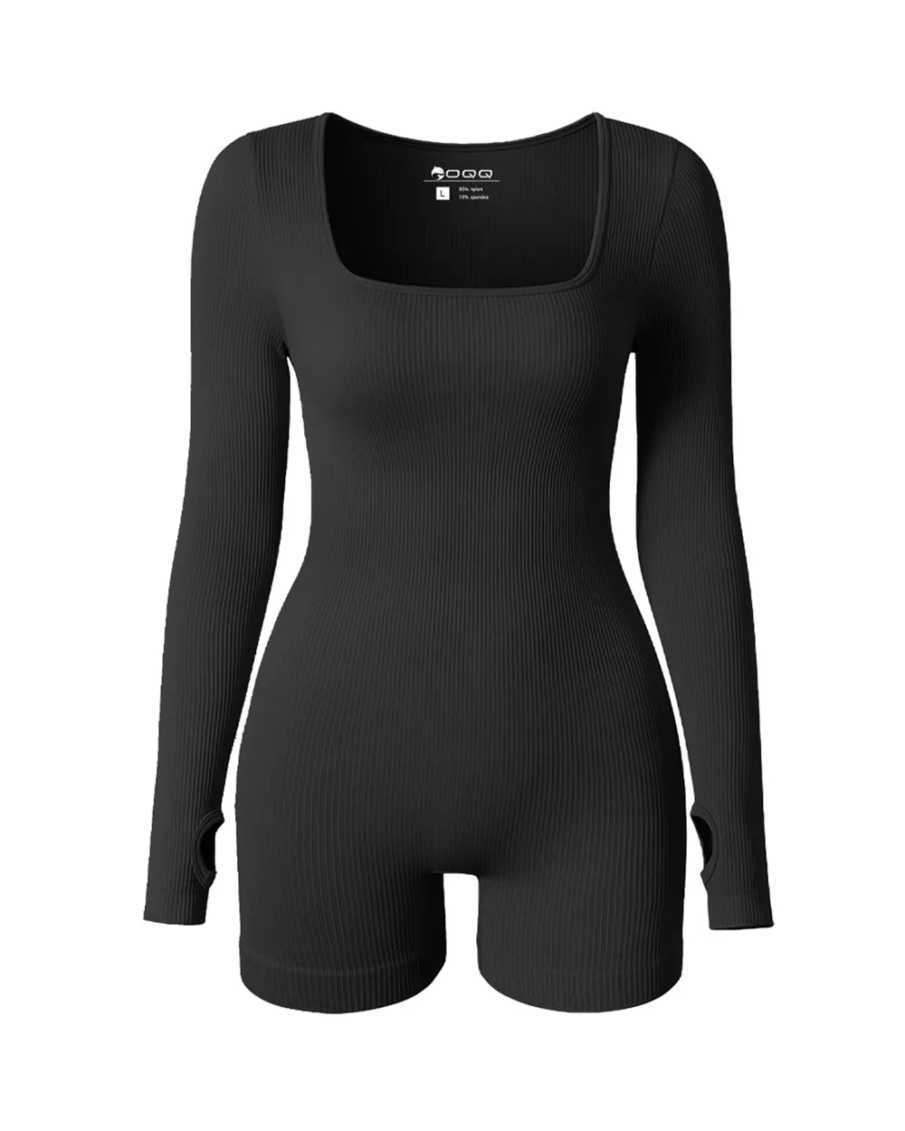 Long Sleeve Square Neck  Jumpsuits Rompers