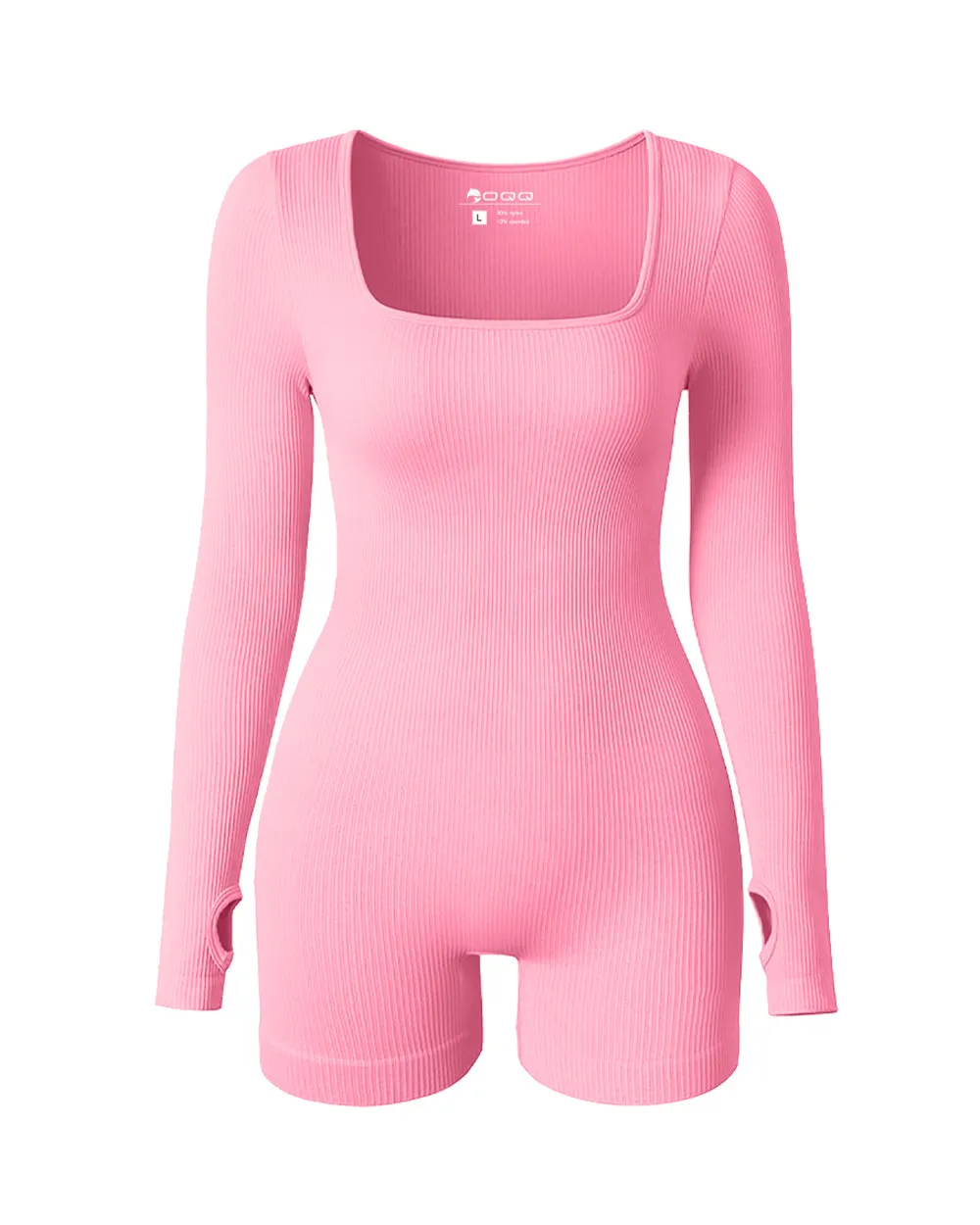 Long Sleeve Square Neck  Jumpsuits Rompers