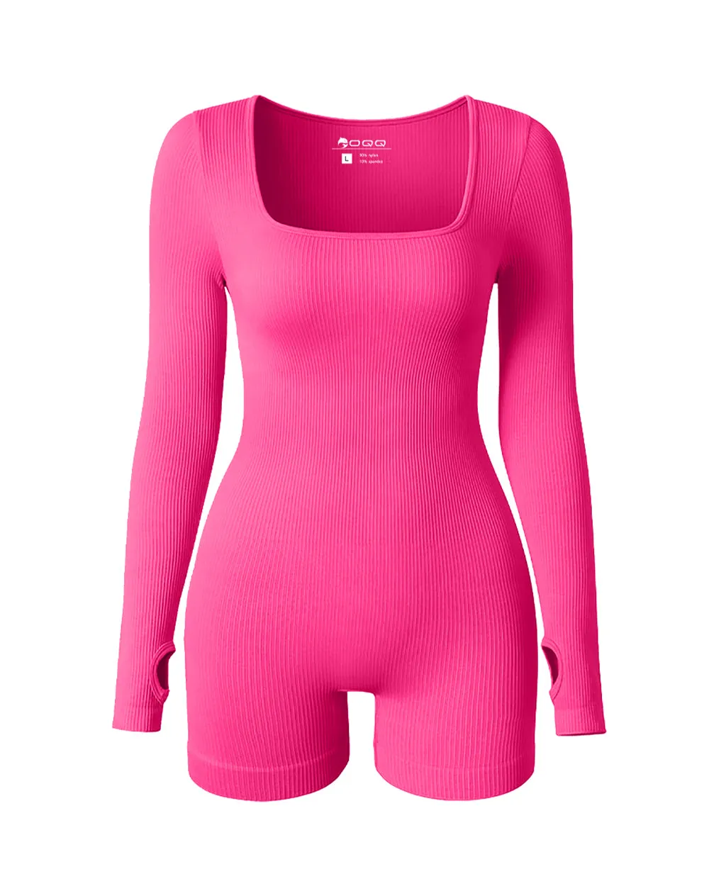Long Sleeve Square Neck  Jumpsuits Rompers
