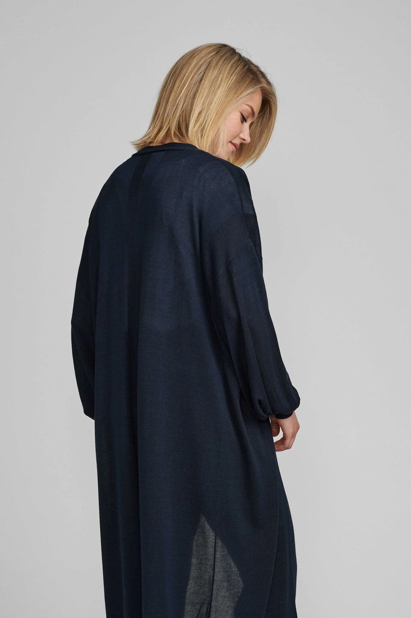 NUBIA LONG CARDIGAN - NOOS - Dark Sapphire