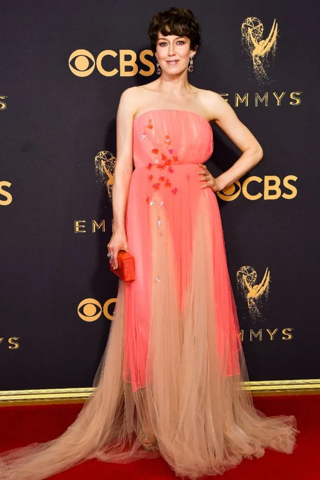 Nude and Pink Butterfly Embroidered Strapless Tulle Gown (Pre-loved)