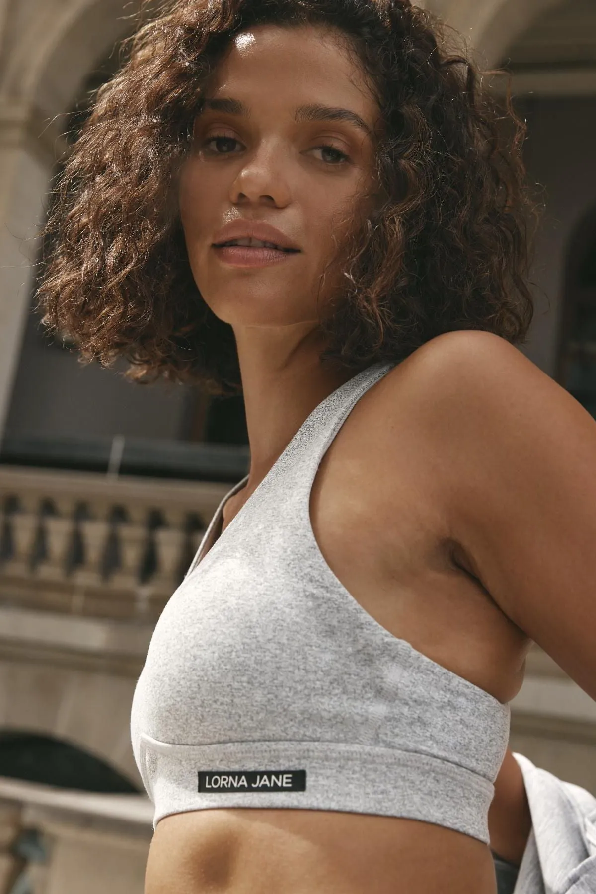 Off Duty Sports Bra | Grey Marle