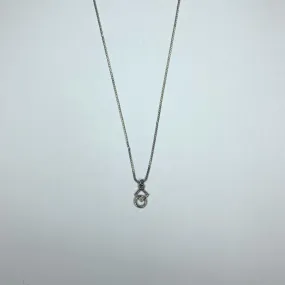 Silver Square & Circle Necklace