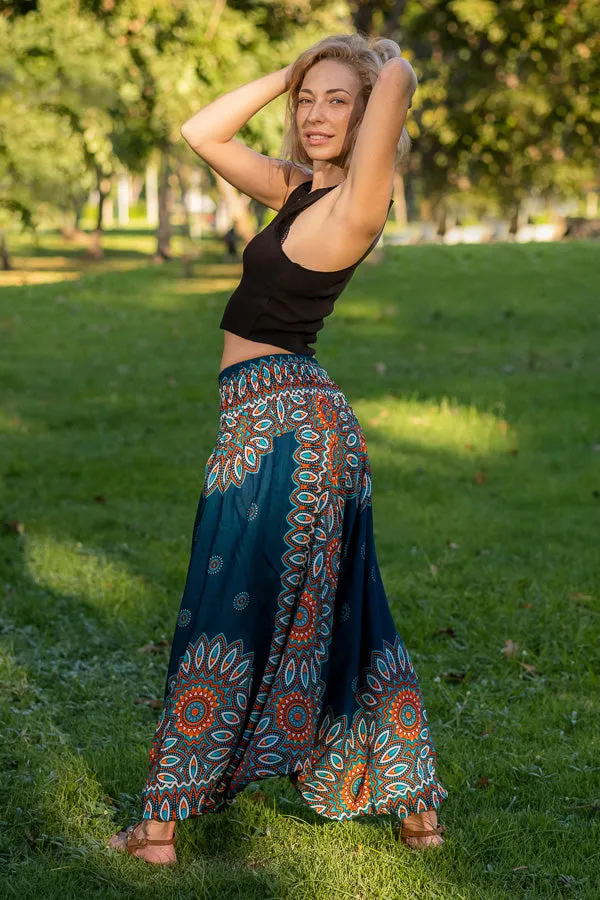 Teal Lotus Pants