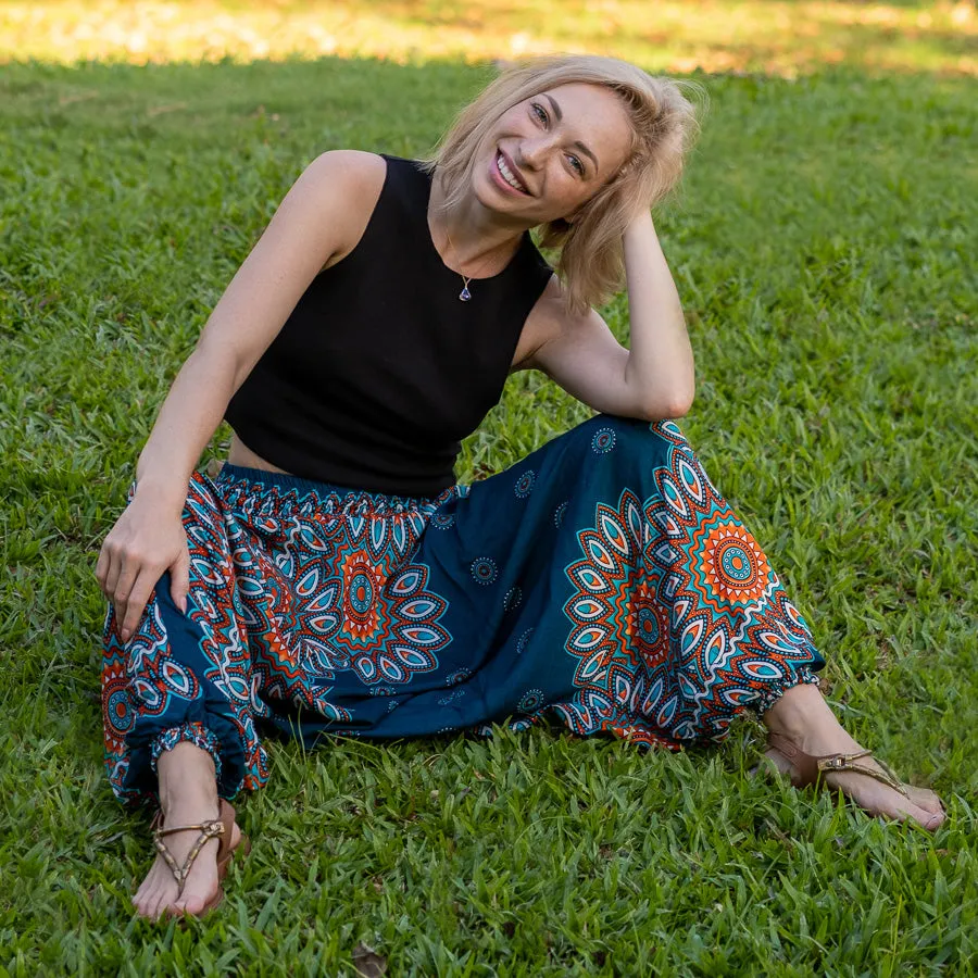 Teal Lotus Pants