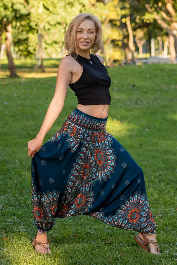 Teal Lotus Pants