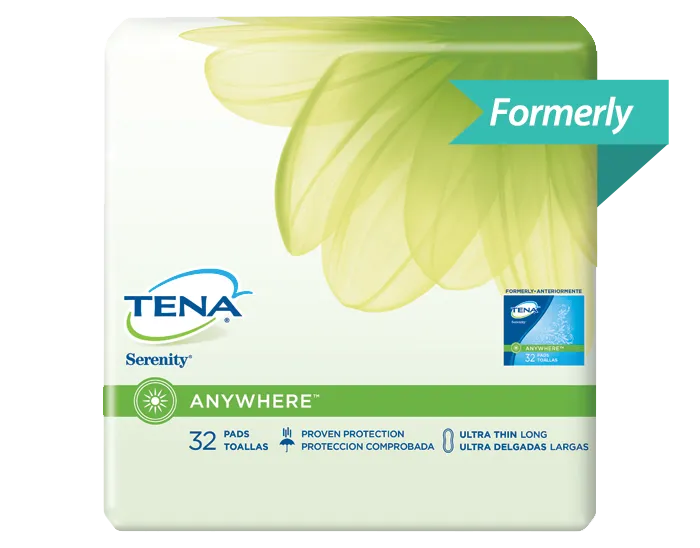 TENA New Moderate Thin Pads Long